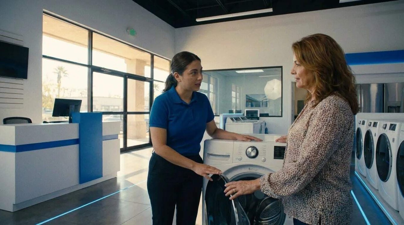 Equipe conversando em uma operação comercial